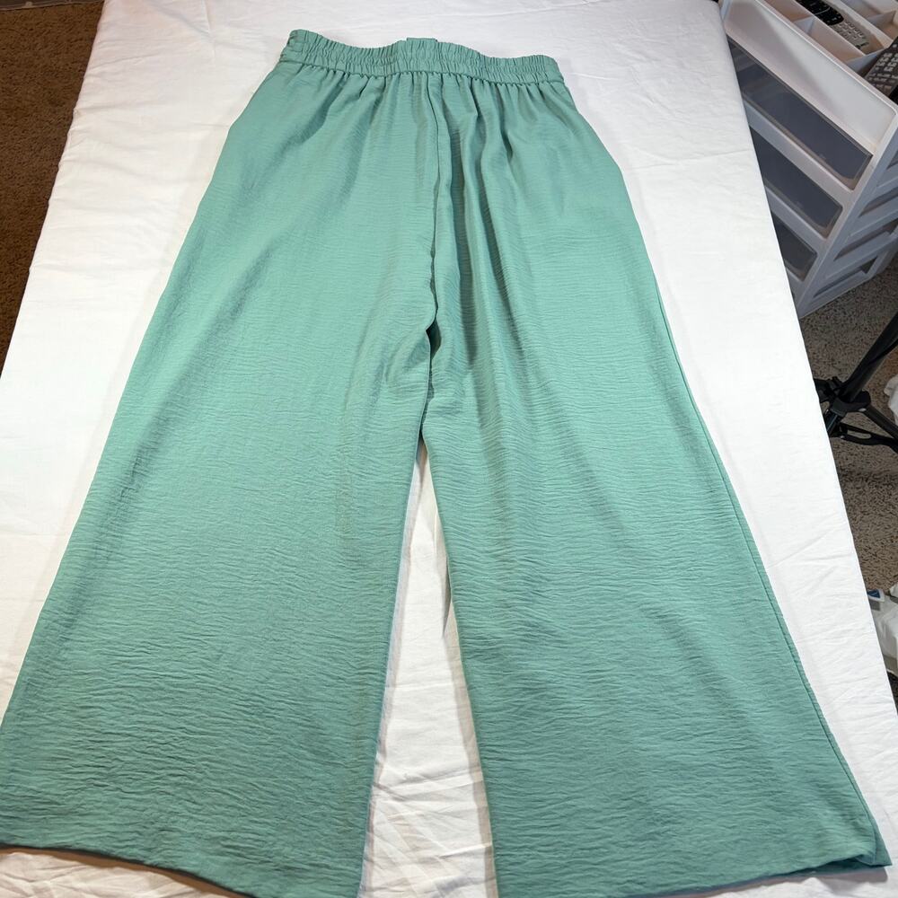 Jules & Leopold womens green tie waist wide leg pants. Size S. career, church - Picture 5 of 6